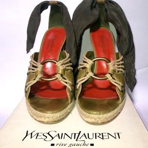 Vintage YSL wedge sandals